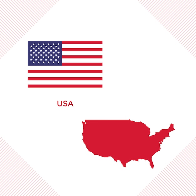 Vecteur illustration vectorielle du drapeau et de la carte des états-unis