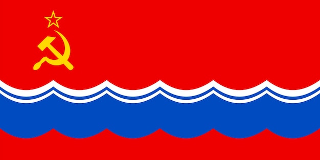 Vecteur illustration vectorielle du drapeau de la chronologie historique de la république socialiste soviétique d'estonie de 1953 à 1990