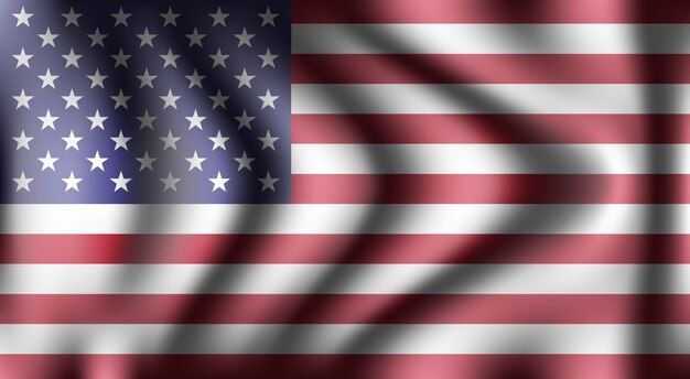 Illustration vectorielle du drapeau des États-Unis d'Amérique