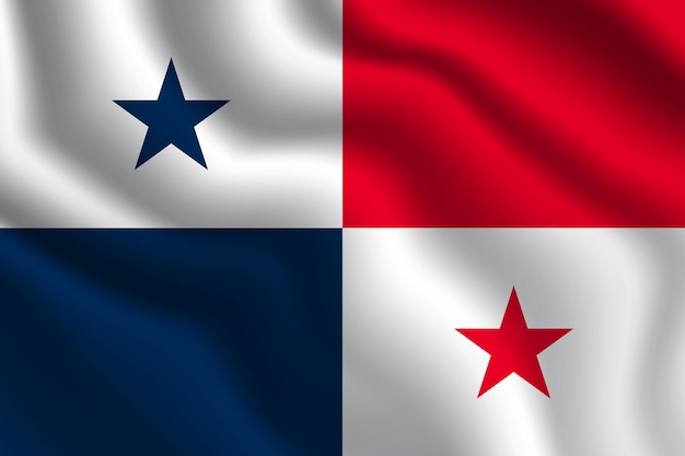 Illustration vectorielle du drapeau national du Panama avec un design aux couleurs officielles