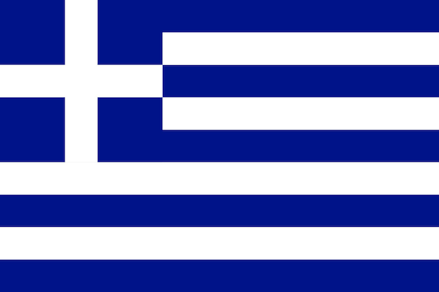 L'illustration Vectorielle Du Drapeau National De La Grèce Avec Des Couleurs Officielles Et Des Proportions Précises