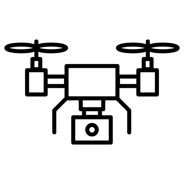 Illustration vectorielle du drone de caméra