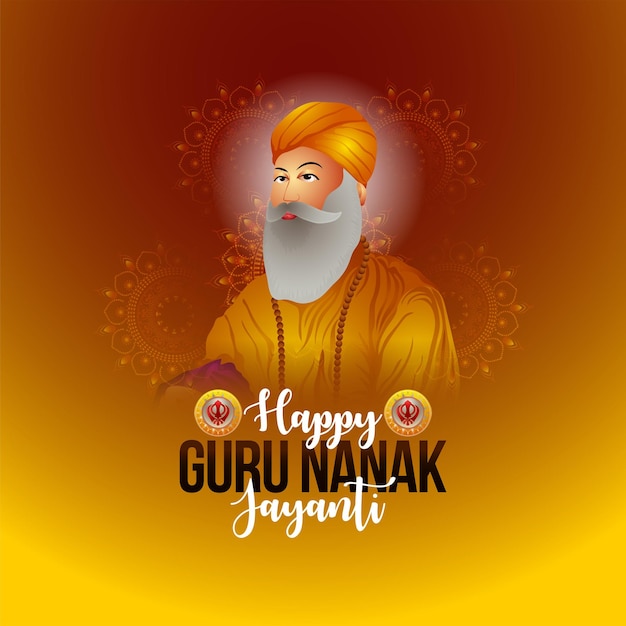 Illustration vectorielle du festival de célébration du gourou nanak jayanti