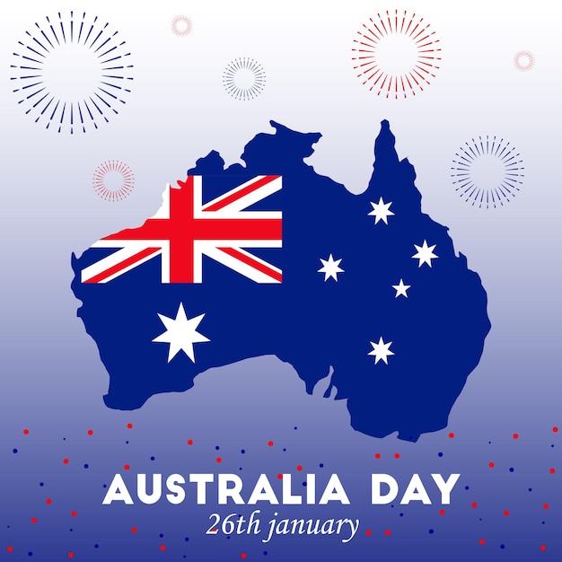 illustration vectorielle du jour de l'Australie elle convient pour une carte, une bannière ou une affiche