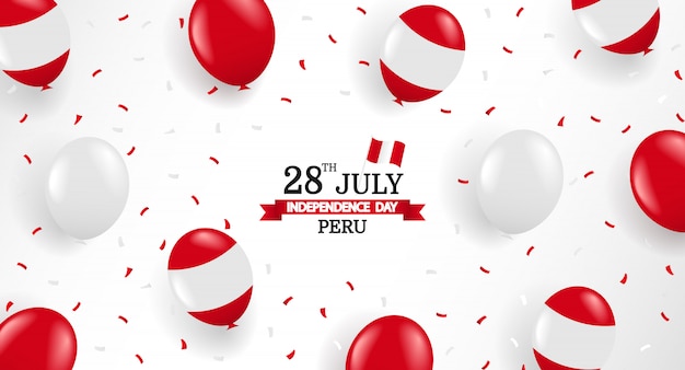 Illustration vectorielle du jour de l'indépendance du Pérou.