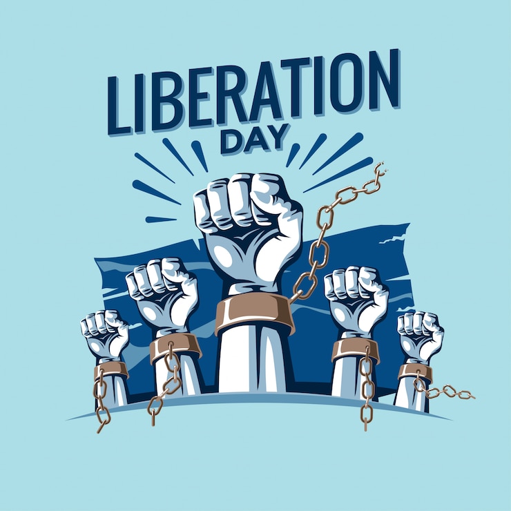 Vecteur illustration vectorielle du jour de la libération premium