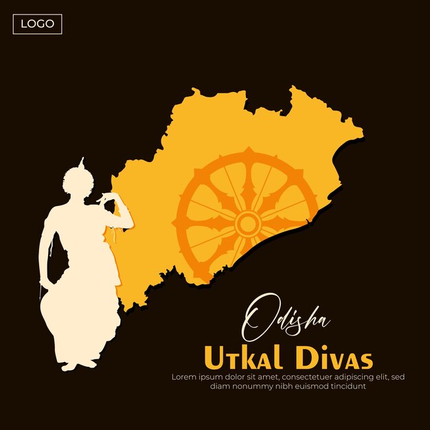 Illustration vectorielle du jour d'Odisha Utkal Divas modèle de bannière de poste modifiable