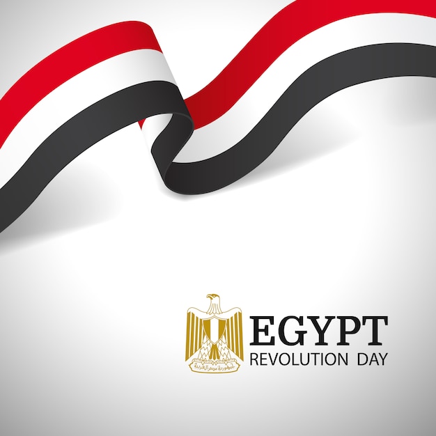 Illustration vectorielle du jour de la révolution en Égypte.