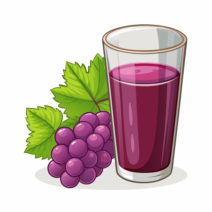 Illustration vectorielle du jus de raisin spécial