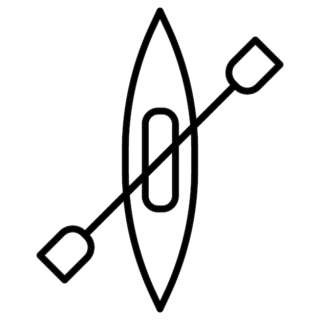 Illustration vectorielle du kayak