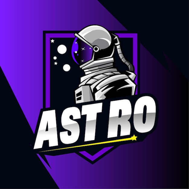 Vecteur illustration vectorielle du logo astronaut mascot