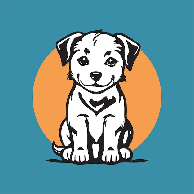 Illustration Vectorielle Du Logo Du Chien Mignon