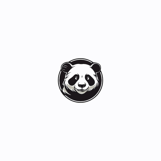 Illustration Vectorielle Du Logo Du Panda à Tête En Colère