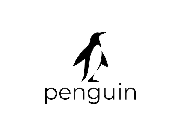 L'illustration vectorielle du logo du pingouin est un modèle de logo de pingouin moderne.