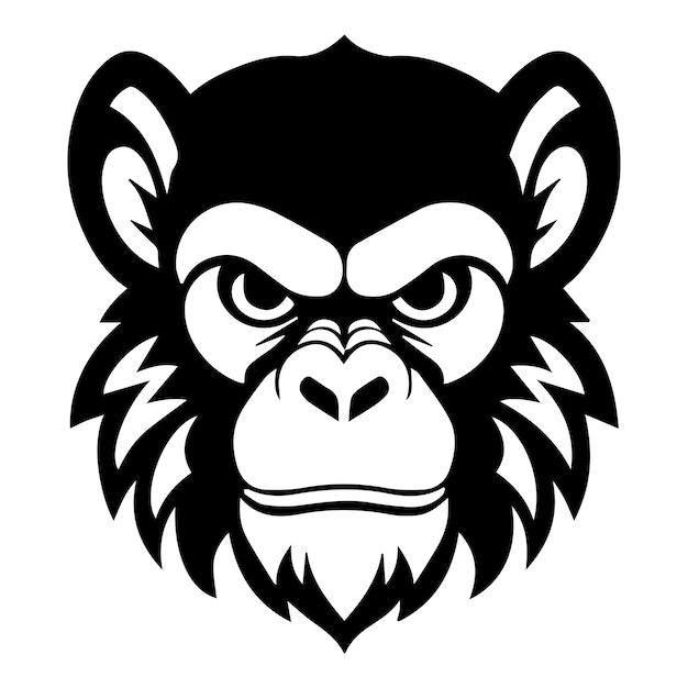 l'illustration vectorielle du logo du singe féroce