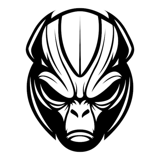 illustration vectorielle du logo emblématique extraterrestre