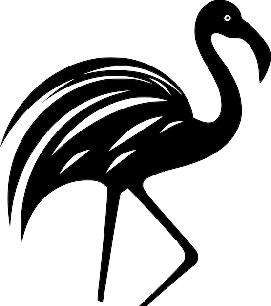 Vecteur illustration vectorielle du logo flamingo minimaliste et plat