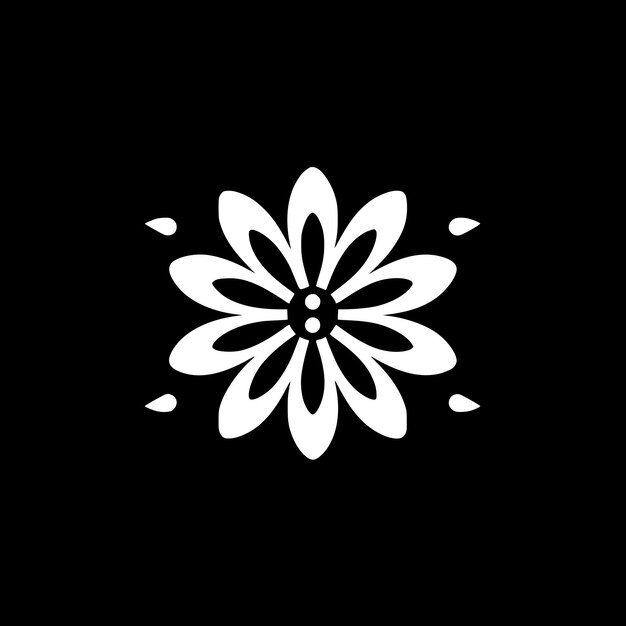 Vecteur illustration vectorielle du logo floral minimaliste et plat