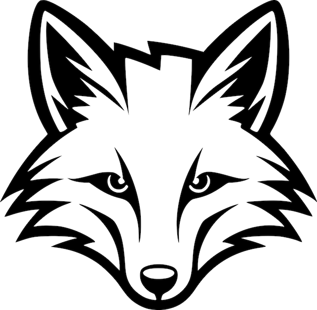 Vecteur illustration vectorielle du logo fox minimaliste et plat