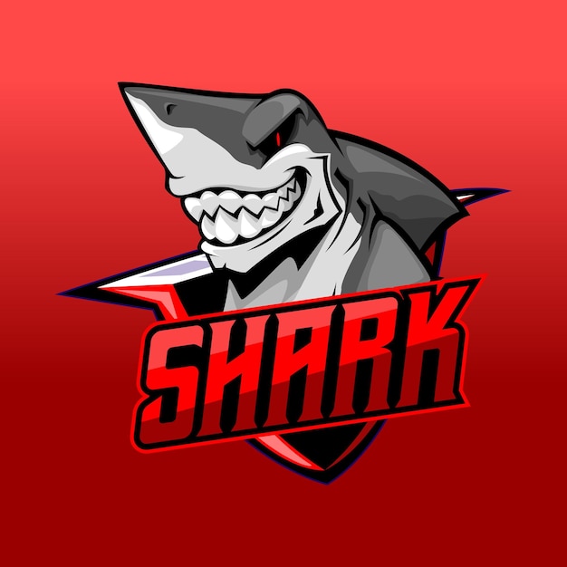 Vecteur illustration vectorielle du logo gym shark mascot