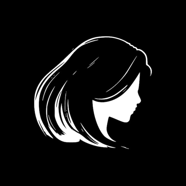 Illustration vectorielle du logo Hair Minimalist et Flat