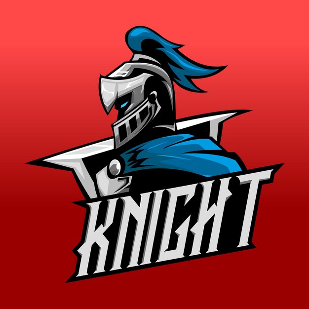 Vecteur illustration vectorielle du logo knight esport mascot