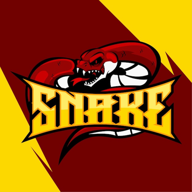 Vecteur illustration vectorielle du logo mascot mamba snake