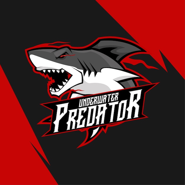 Vecteur illustration vectorielle du logo de la mascot de requin