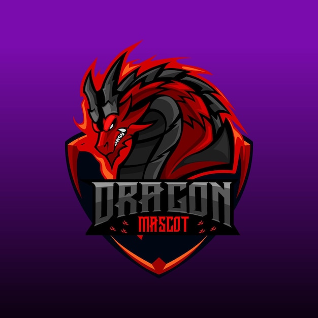 L'illustration Vectorielle Du Logo De La Mascotte De Dragon Sport