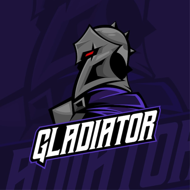 Illustration Vectorielle Du Logo De La Mascotte Du Guerrier Gladiateur