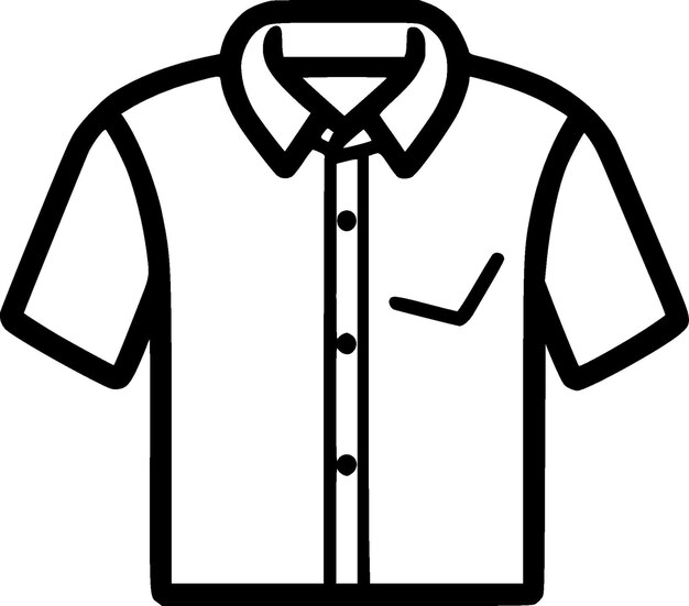 Illustration Vectorielle Du Logo Minimaliste Et Plat De La Chemise