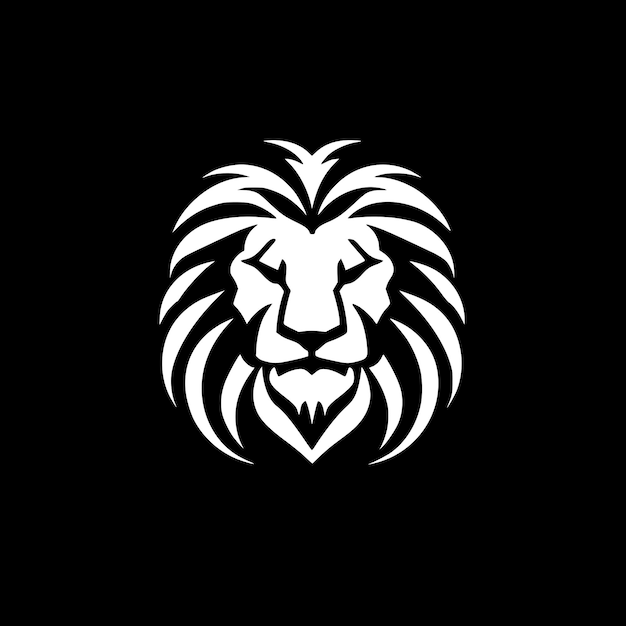 Illustration Vectorielle Du Logo Minimaliste Et Plat Du Lion