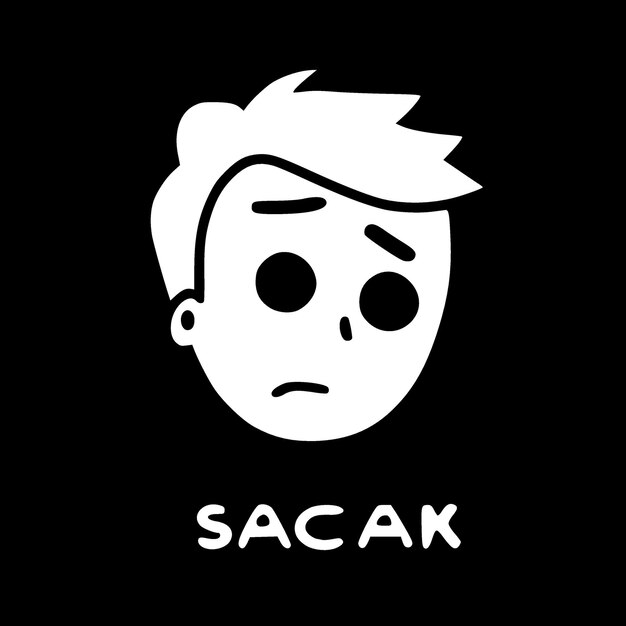 Vecteur l'illustration vectorielle du logo minimaliste et plat du sarcasme