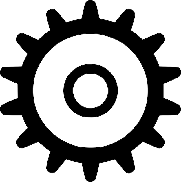 Vecteur illustration vectorielle du logo minimaliste et plat de gear