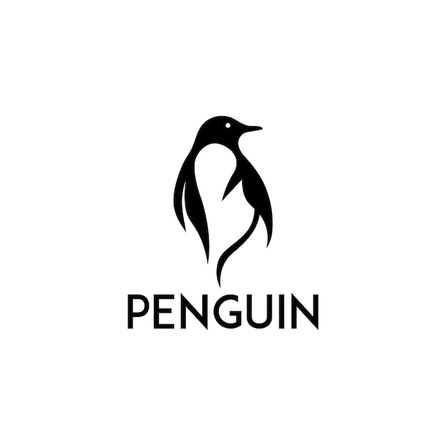 illustration vectorielle du logo pingouin minimaliste