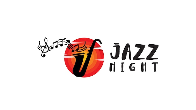 Illustration Vectorielle Du Logo Saxophone Pour La Musique Jazz