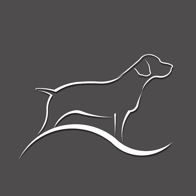 Illustration vectorielle du logo silhouette chien