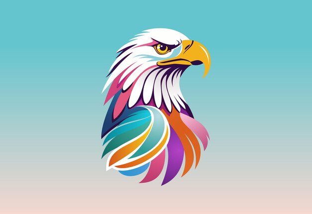 Illustration Vectorielle Du Logo De La Tête De L'aigle Mascotte De La Tête D'un Aigle