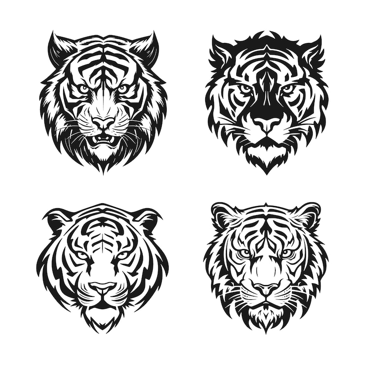 Vecteur illustration vectorielle du logo de la tête de tigre