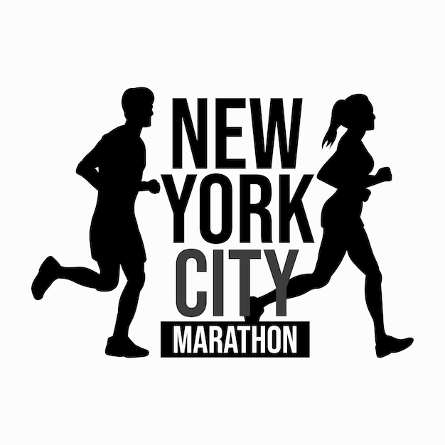 Illustration Vectorielle Du Marathon De New York City