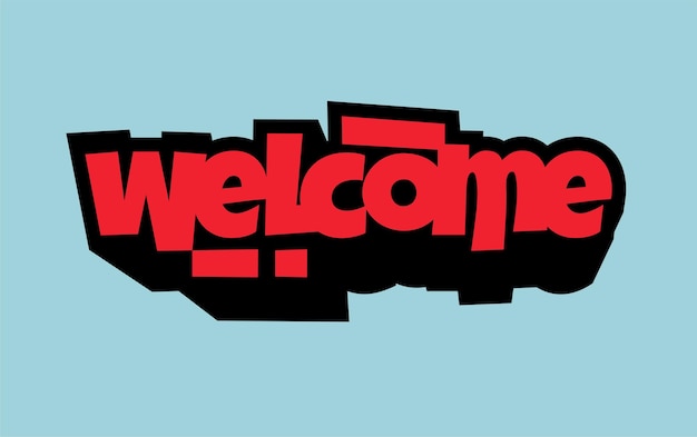 Illustration vectorielle du modèle de bannière de signe de bienvenue