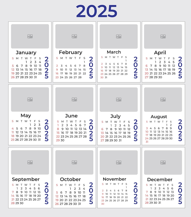 Vecteur illustration vectorielle du modèle de calendrier minimaliste