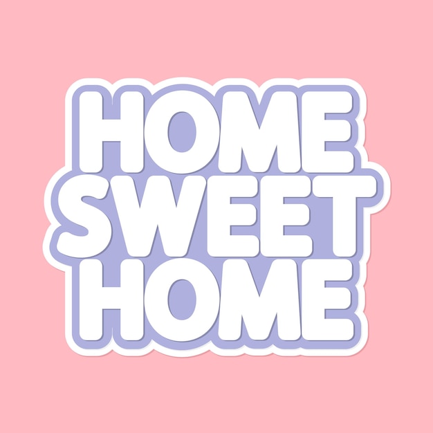 Illustration vectorielle du modèle de conception de bannière Home Sweet Home