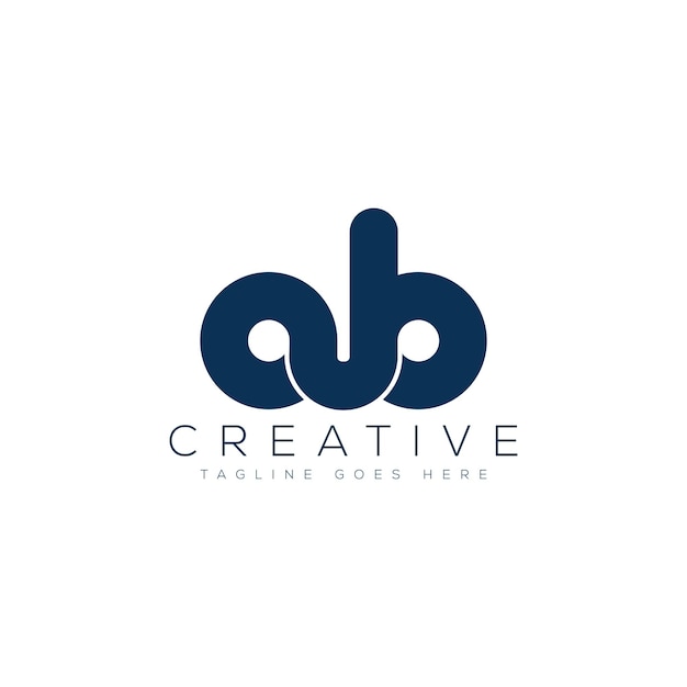 Illustration vectorielle du modèle de conception du logo de la lettre AB