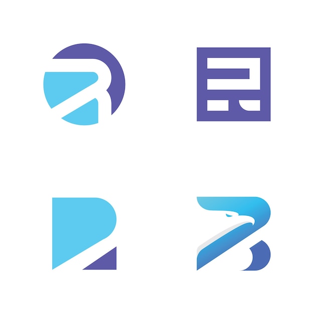 Illustration Vectorielle Du Modèle De Conception De Logo Initial En Majuscule R