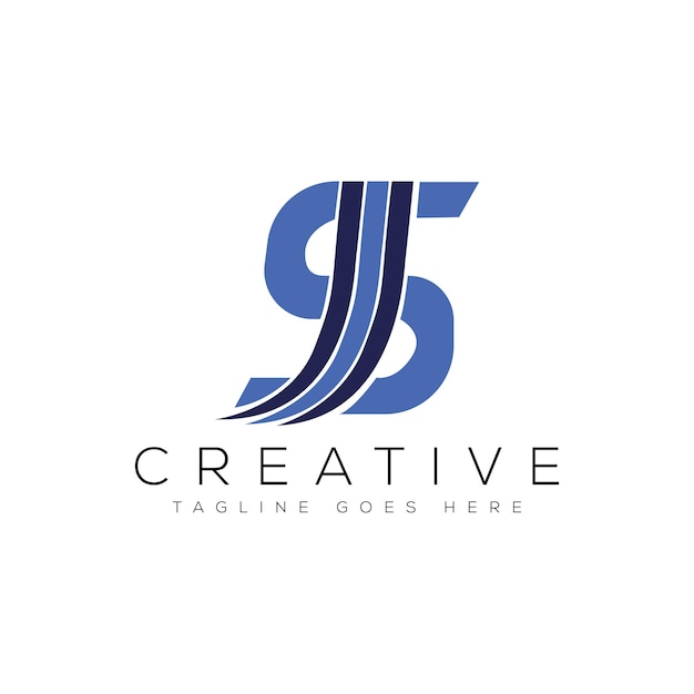 Illustration vectorielle du modèle de conception de logo lettre JS