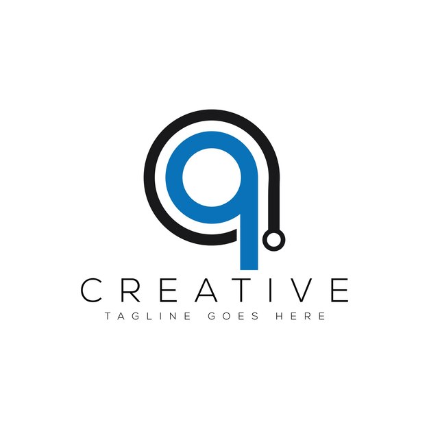 Illustration vectorielle du modèle de conception de logo lettre Q