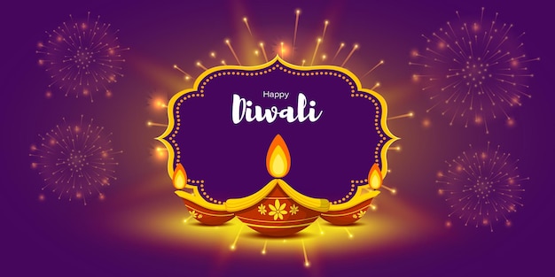 Illustration vectorielle du modèle de flux de médias sociaux Happy Diwali
