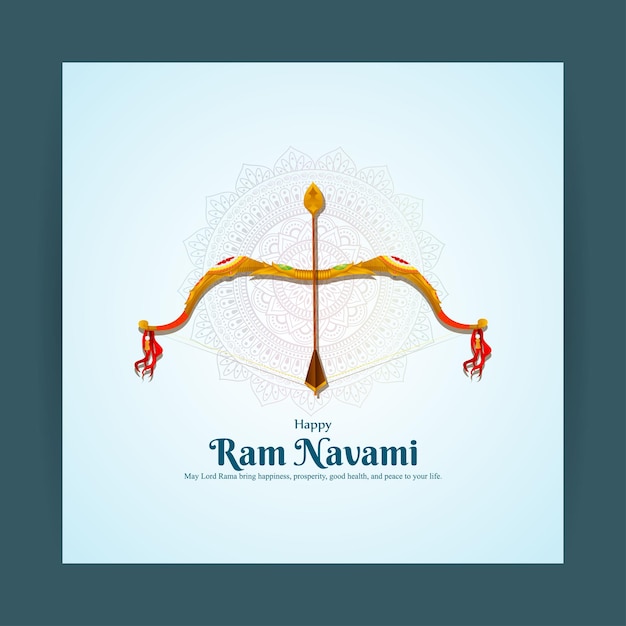 Illustration vectorielle du modèle de flux de médias sociaux Happy Rama Navami