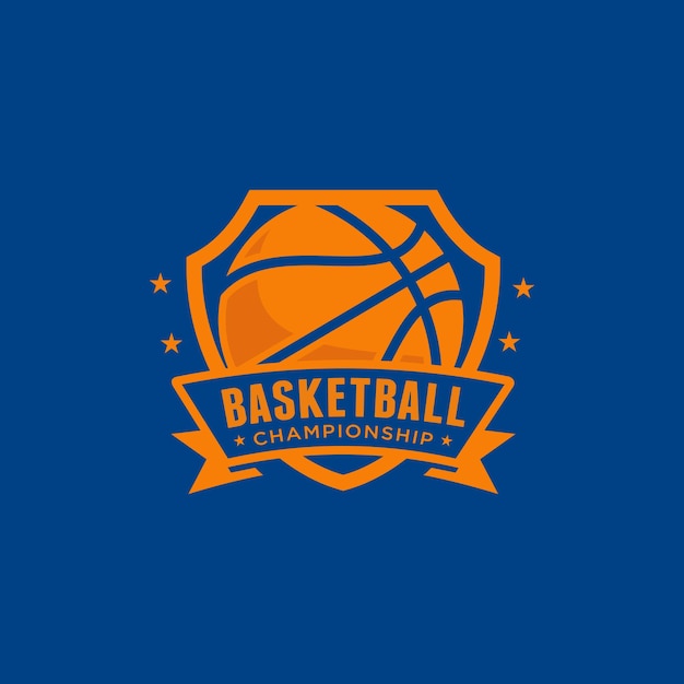 Illustration vectorielle du modèle de logo de basket-ball
